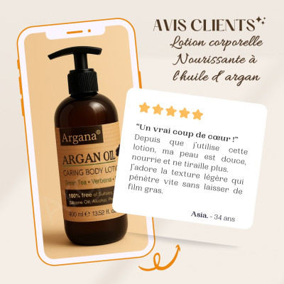 Lotion Hydratante Argana Naturelle à l’Huile d’Argan - 400 ml 2