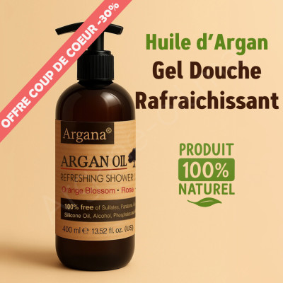 Gel Douche Argana 100% Naturel – 400 ml Corps