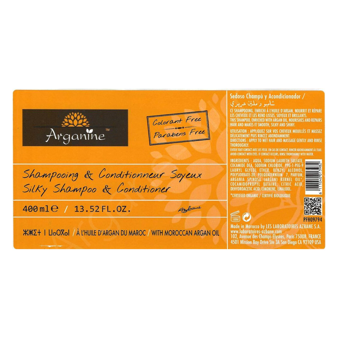Shampooing & Conditioner à l'Huile d'Argan 400ml | Arganine